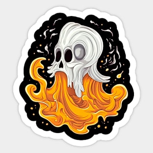 Eerie Halloween Ghoul Art - Spooky Season Delight Sticker